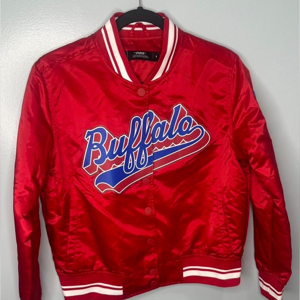 Buffalo Bills Women's Red Bomber Jacket - Picture 2 of 9